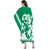 imageOussum Kimono Maxi Dress Floral Long Kaftan Plus Size Caftan GownGreen