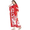 imageOussum Kimono Maxi Dress Floral Long Kaftan Plus Size Caftan GownRed