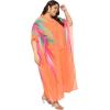 imageWomen Kaftan Dress Stylish Georgette Kimono Missy Size Maxi Dresses Party Gown for Evening WearOrange