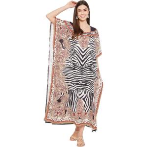 imageGypsie Blu Ladies Kaftan Kimono Maxi Style Dress Plus Size Caftan Long Swimsuit Cover up Beach Dress for WomenRed  Black Color Kaftan