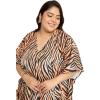 imagePlus Size Women Kaftan Dress Kimono Sleeve Casual Maxi Dresses Beach Cover Up for LadiesBrown