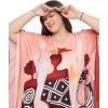 imagePlus Size Women Kaftan Dress Kimono Sleeve Casual Maxi Dresses Beach Cover Up for LadiesCoral Peach