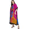 imagePlus Size Women Kaftan Dress Kimono Sleeve Casual Maxi Dresses Beach Cover Up for LadiesDark Pink