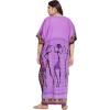imagePlus Size Women Kaftan Dress Kimono Sleeve Casual Maxi Dresses Beach Cover Up for LadiesLavender