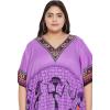 imagePlus Size Women Kaftan Dress Kimono Sleeve Casual Maxi Dresses Beach Cover Up for LadiesLavender