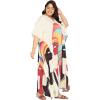 imagePlus Size Women Kaftan Dress Kimono Sleeve Casual Maxi Dresses Beach Cover Up for LadiesLight Cream