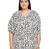 imagePlus Size Women Kaftan Dress Kimono Sleeve Casual Maxi Dresses Beach Cover Up for LadiesOffwhite