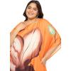 imagePlus Size Women Kaftan Dress Kimono Sleeve Casual Maxi Dresses Beach Cover Up for LadiesPastel Orange