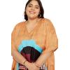 imagePlus Size Women Kaftan Dress Kimono Sleeve Casual Maxi Dresses Beach Cover Up for LadiesTangerine