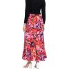 imageWomen Ankle Length Skirts Casual Long Lightweight Flowy Swing Elastic Waist Skirt for GirlsMulticolor Abstract