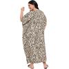 imageWomen Plus Size Caftan Dress Polyester Evening Maxi Gown Dresses Kimono Sleeve for Party KaftanBeige  Black