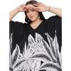 imageWomen Plus Size Caftan Dress Polyester Evening Maxi Gown Dresses Kimono Sleeve for Party KaftanBlack  White