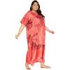 imageWomen Plus Size Caftan Dress Polyester Evening Maxi Gown Dresses Kimono Sleeve for Party KaftanCoral Red