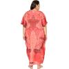 imageWomen Plus Size Caftan Dress Polyester Evening Maxi Gown Dresses Kimono Sleeve for Party KaftanCoral Red