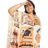 imageWomen Plus Size Caftan Dress Polyester Evening Maxi Gown Dresses Kimono Sleeve for Party KaftanCream