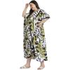 imageWomen Plus Size Caftan Dress Polyester Evening Maxi Gown Dresses Kimono Sleeve for Party KaftanGreen  White