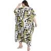 imageWomen Plus Size Caftan Dress Polyester Evening Maxi Gown Dresses Kimono Sleeve for Party KaftanGreen  White