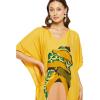 imageWomen Plus Size Caftan Dress Polyester Evening Maxi Gown Dresses Kimono Sleeve for Party KaftanMustard Yellow