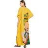 imageWomen Plus Size Caftan Dress Polyester Evening Maxi Gown Dresses Kimono Sleeve for Party KaftanMustard Yellow