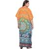 imageWomen Plus Size Caftan Dress Polyester Evening Maxi Gown Dresses Kimono Sleeve for Party KaftanOrange  Blue