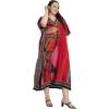imageWomen Plus Size Caftan Dress Polyester Evening Maxi Gown Dresses Kimono Sleeve for Party KaftanRed