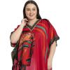 imageWomen Plus Size Caftan Dress Polyester Evening Maxi Gown Dresses Kimono Sleeve for Party KaftanRed