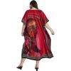 imageWomen Plus Size Caftan Dress Polyester Evening Maxi Gown Dresses Kimono Sleeve for Party KaftanRed