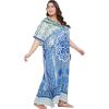 imageWomen Plus Size Caftan Dress Polyester Evening Maxi Gown Dresses Kimono Sleeve for Party KaftanSky Blue