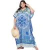 imageWomen Plus Size Caftan Dress Polyester Evening Maxi Gown Dresses Kimono Sleeve for Party KaftanSky Blue