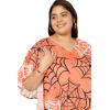 imageWomen Plus Size Caftan Dress Polyester Evening Maxi Gown Dresses Kimono Sleeve for Party KaftanTropical Peach