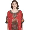 imageGypsie Blu Ladies Kaftan Kimono Maxi Style Dress Plus Size Caftan Long Swimsuit Cover up Beach Dress for WomenRed Paisley Pattern Kaftan