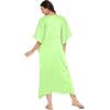 imageOussum Women Plus Size Kaftan Satin Maxi Dress Long Caftan Casual Cover Ups Sateen Nightdress Nighty for SummerAmbrosia Green