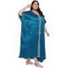 imageWomen Embroidery Kaftan Dress Satin Silk Plus Size Soft Embroidered African Caftan Maxi Dresses for LadiesCorsair Blue