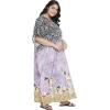 imagePlus Size Women Kaftan Dress Kimono Sleeve Casual Maxi Dresses Beach Cover Up for LadiesBlack  Purple
