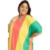 imagePlus Size Women Kaftan Dress Kimono Sleeve Casual Maxi Dresses Beach Cover Up for LadiesOrange  Black