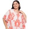 imagePlus Size Women Kaftan Dress Kimono Sleeve Casual Maxi Dresses Beach Cover Up for LadiesOrange  White