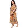 imageWomen Plus Size Caftan Dress Polyester Evening Maxi Gown Dresses Kimono Sleeve for Party KaftanBurnt Orange
