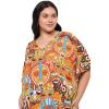 imageWomen Plus Size Caftan Dress Polyester Evening Maxi Gown Dresses Kimono Sleeve for Party KaftanBurnt Orange