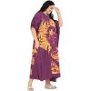 imageWomen Plus Size Caftan Dress Polyester Evening Maxi Gown Dresses Kimono Sleeve for Party KaftanMaroon
