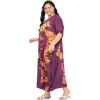 imageWomen Plus Size Caftan Dress Polyester Evening Maxi Gown Dresses Kimono Sleeve for Party KaftanMaroon