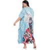 imageWomen Plus Size Caftan Dress Polyester Evening Maxi Gown Dresses Kimono Sleeve for Party KaftanMulticolor Lady Tribal