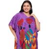 imageWomen Plus Size Caftan Dress Polyester Evening Maxi Gown Dresses Kimono Sleeve for Party KaftanPurple