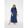 imageCasual Fashion Denim Long Shirt Dress Plus Size Button Down Jean Top Party Dress for Women