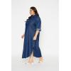 imageWomen Denim Stylish Long Shirt Dress Plus Size Button Down Jean Top Beach Party Dresses for Ladies Girls