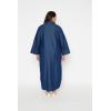 imageWomen Denim Stylish Long Shirt Dress Plus Size Button Down Jean Top Beach Party Dresses for Ladies Girls