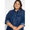 imageWomen Denim Stylish Long Shirt Dress Plus Size Button Down Jean Top Beach Party Dresses for Ladies Girls