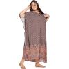imageKaftan Dress For Women Plus Size Swim Cover Ups Rayon Turkish Caftan Maxi House Dresses Loungewear For LadiesDark Brown