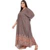 imageKaftan Dress For Women Plus Size Swim Cover Ups Rayon Turkish Caftan Maxi House Dresses Loungewear For LadiesDark Brown