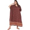 Brown Printed Kaftan