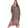 imageKaftan Dress For Women Plus Size Swim Cover Ups Rayon Turkish Caftan Maxi House Dresses Loungewear For LadiesDark Brown